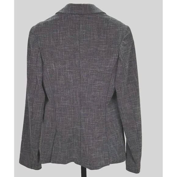 Max Studio Gray Blazer Designer Jacket Women's 4 Pockets Stretch Corpcore Career - Picture 5 of 6